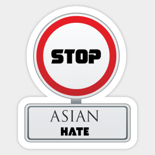 Stop Asian Hate - Japanese Flag Sticker